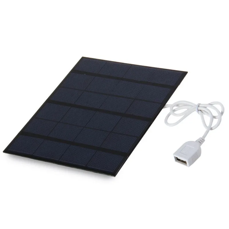 BUHESHUI 3.5W Solar Charger Polycrystalline Solar Cell Solar Panel USB Solar Mobile Charger For Power Bank