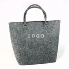 Personalizado Cinza Revers&iacute;vel Compras Eco Sentiu Atacado Personalizado Sentiu Sacolas Para As Mulheres