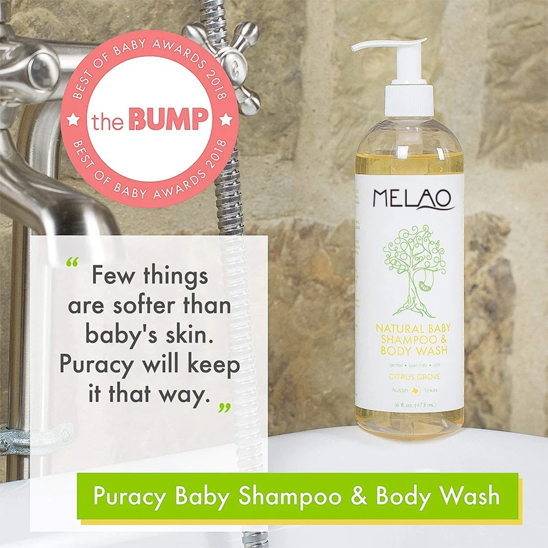 Private Label Natural Organic Skin White Care Baby Body Wash Shampoo