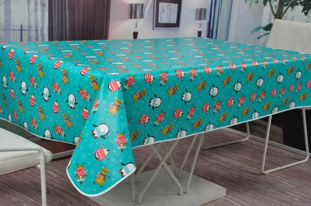 Printed Plastic Table Cloth Pvc Waterproof Table Cover Pvc Tablecloth
