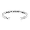 Women Jewelry Future Custom Engraved Stainless Steel Silver Cuff Bracelet for Gift