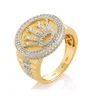 10K 14K 18K solid gold customized gemstone cluster ring 2019 custom jewelry