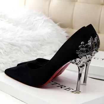 metal stiletto heels
