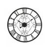 big home decor large antique wall clock round metal hollow fancy design roman numeral art wall clock