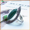 UFO design good quality hot selling in Arab sterling silver with turquoise couple rings
