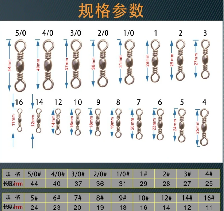 Fulljion Pesca Peche Bearing Fishing Barrel Swivel Solid Rings