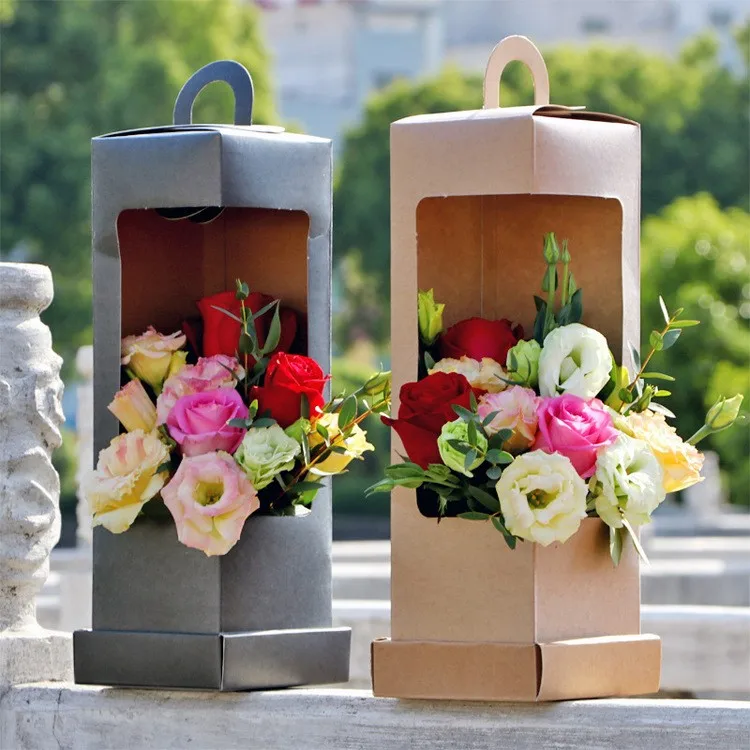 Corrugated Paper Flower Delivery Solution Bouquet Arrangement Carrier ...