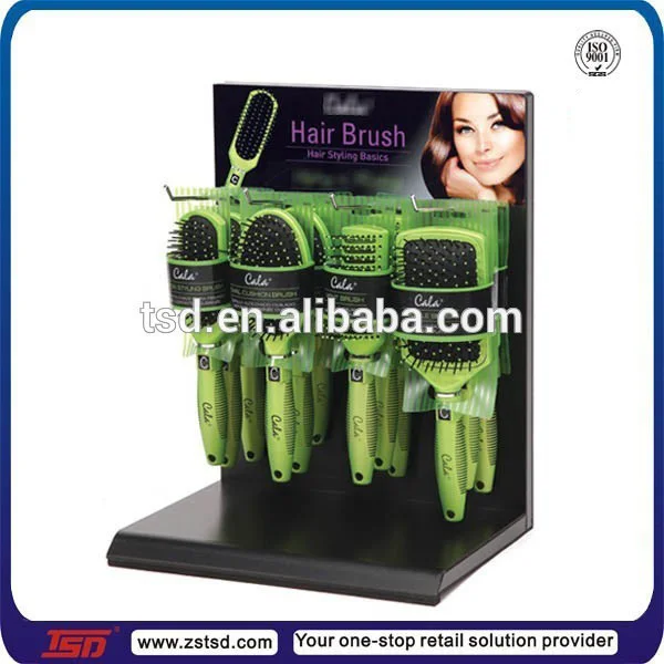 Store Counter Metal Peg Hook Hanging Hair Brush Display Rack,Display