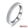 Fashion jewelry simple inlay crystal gear shape ring