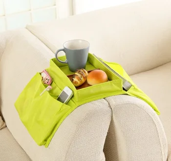 Tv Remote Control Holder Caddy Sofa Couch Arm Rest Organiser With Cup Tray Bag Product