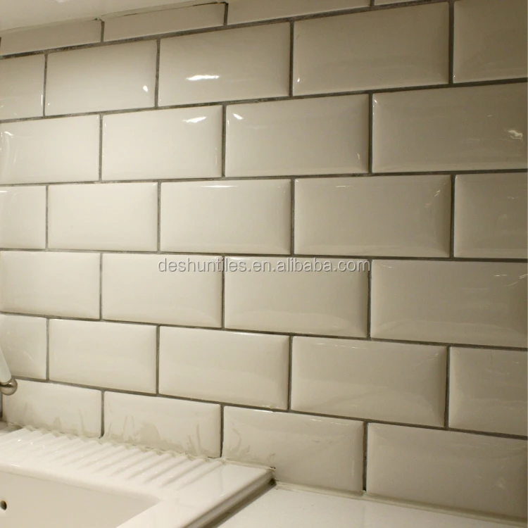 75x152mm keuken muur decoratieve witte keramische tegels tegels ...