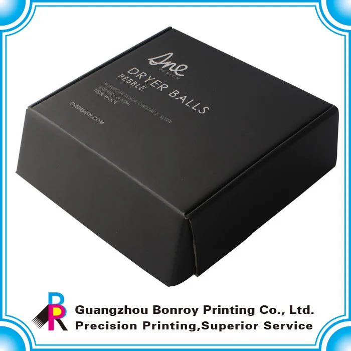 7 and mailing printing Cheap Black Paper Custom Matt Packaging Corrugated Box For