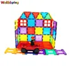 150 Piece Set clear color magnetic tiles with 18-piece clickins Accessories to Enhance Creativity