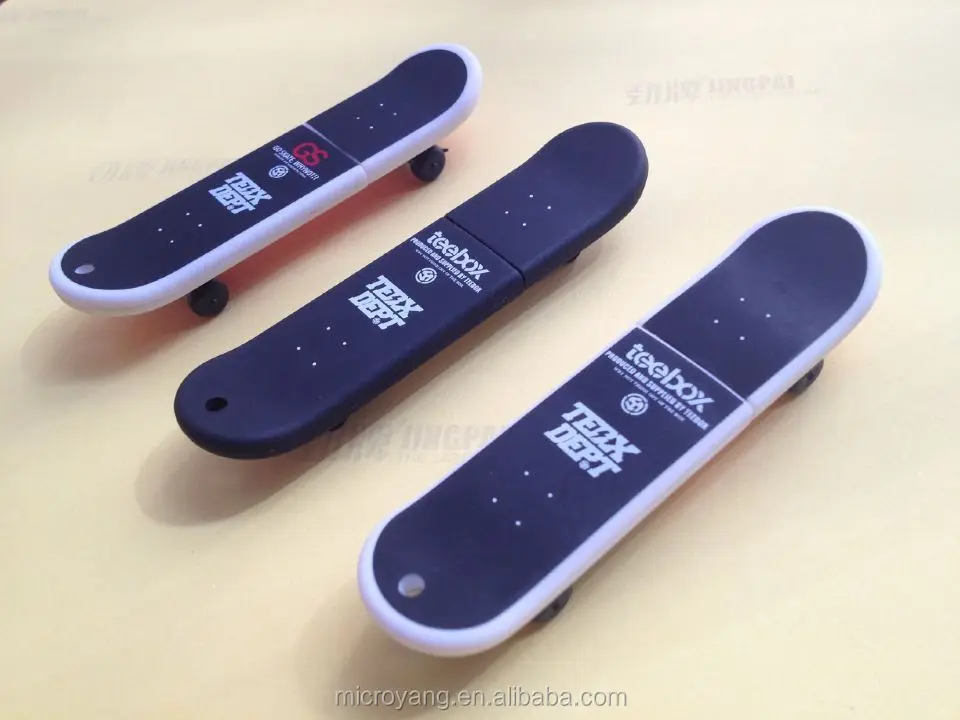 Funny Skateboard Model Usb 2.0 Memory Stick Flash Pen Drive 8gb 16gb