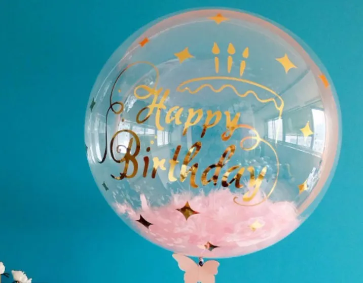 New Arrival Happy Birthday Sticker/paster For 18 Inch Bobo Balloon ...