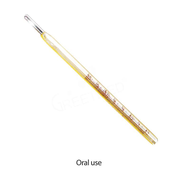 Factory price medical red liquid glass armpit rectal oral clinical mercury thermometer for sale