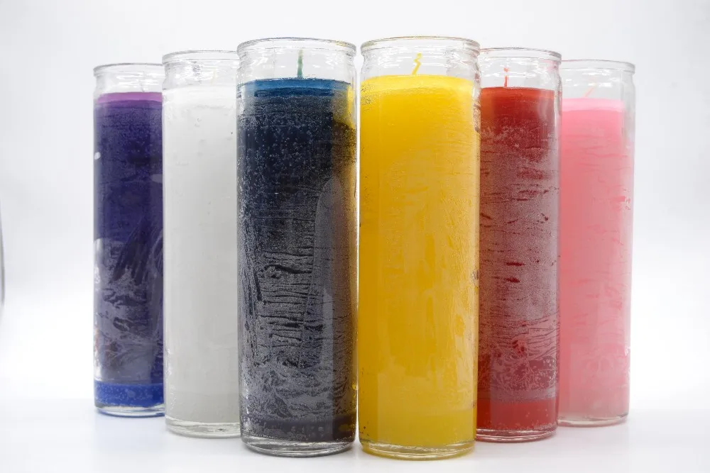 Glass Jar 7 Day Candles Christian Candles 8 Inches Glass Jar Candle