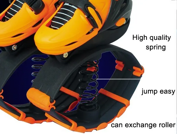 2 in 1 kangaroo bounce space jumping sport skate shoe with spring
