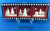 2017 Christmas decorative ceramic rectangle 3 section plate