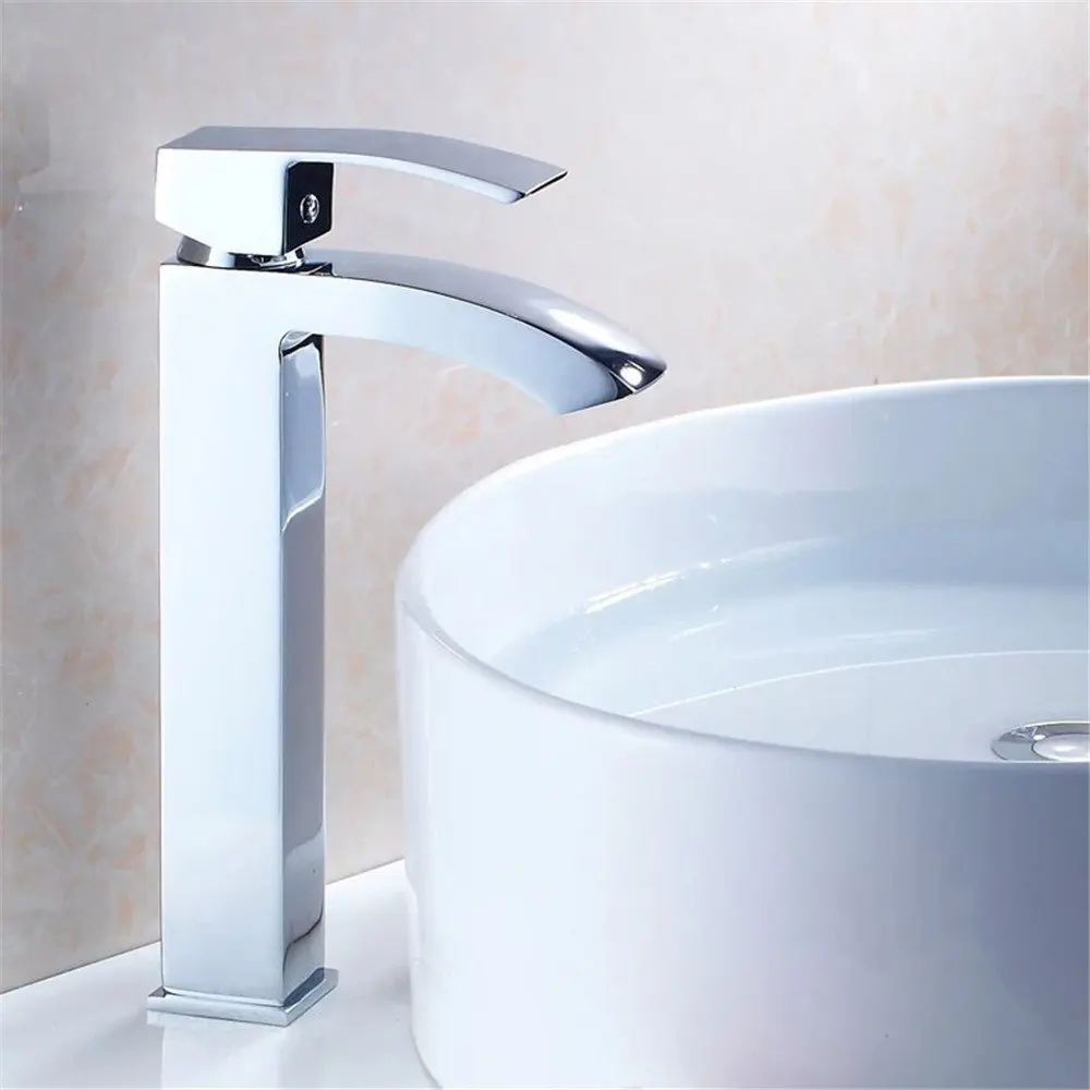 FHLYCF Basin faucet, all copper hot and cold waterfall, basin head, basin pot, washbasin, art basin, water faucet