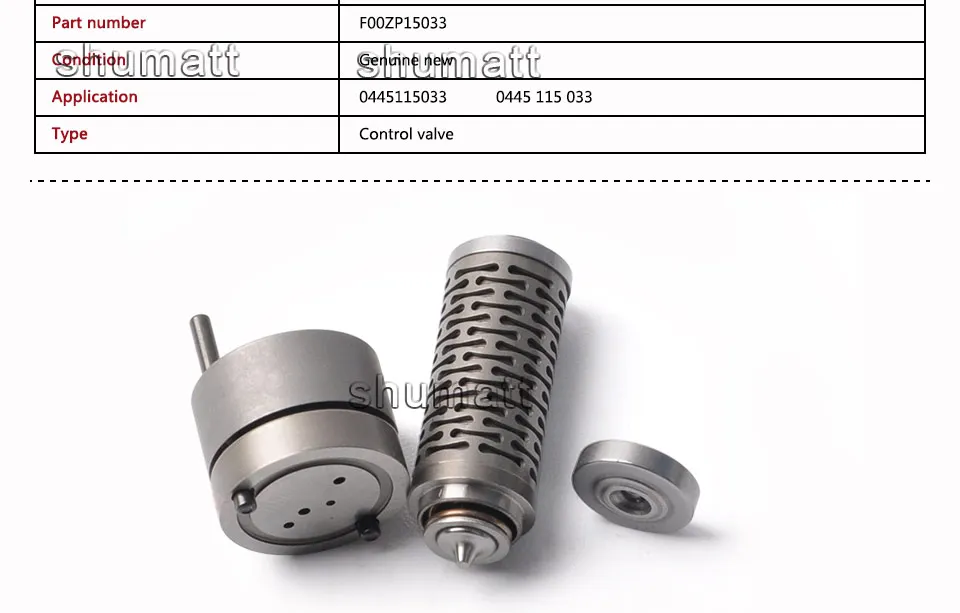 Genuine New Bosh Piezo Injector Valve F00zp15033 Suit For 0445115033