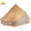 Glamping Bell Tent 100% Waterproof Cotton Canvas Mesh Wall Bell Tent