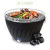 Indoor and Outdoor Portable Lotus bettery operated smokeless BBQ charcoal Mini grill tabletop barbecue grill with polyester bag