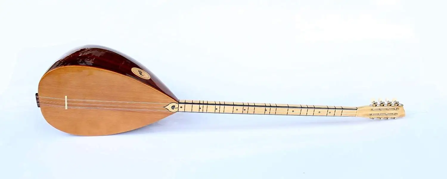 Turkish Quality Long Neck Walnut Baglama Saz For Sale ASL-262G