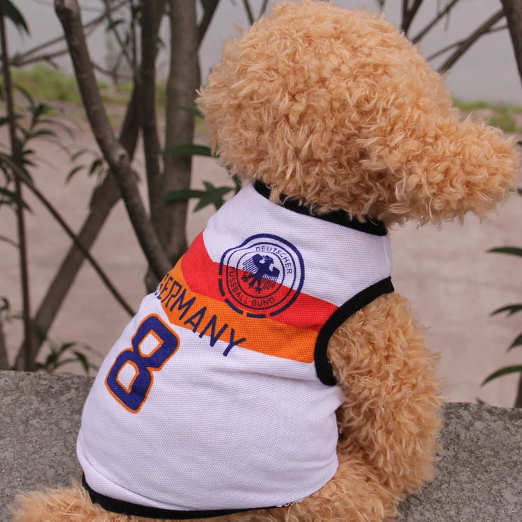 Sports world spring vest pet dog clothes summer for football cup (4)