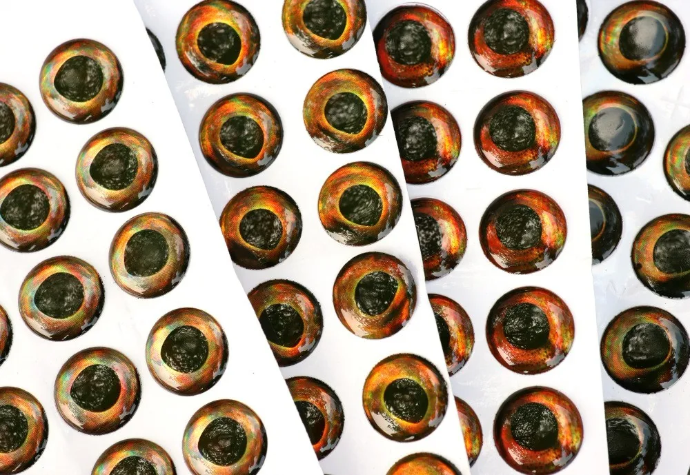 Holographic 3d 4d Fish Eyes For Fly Tying Streamers Baitfish Plastic