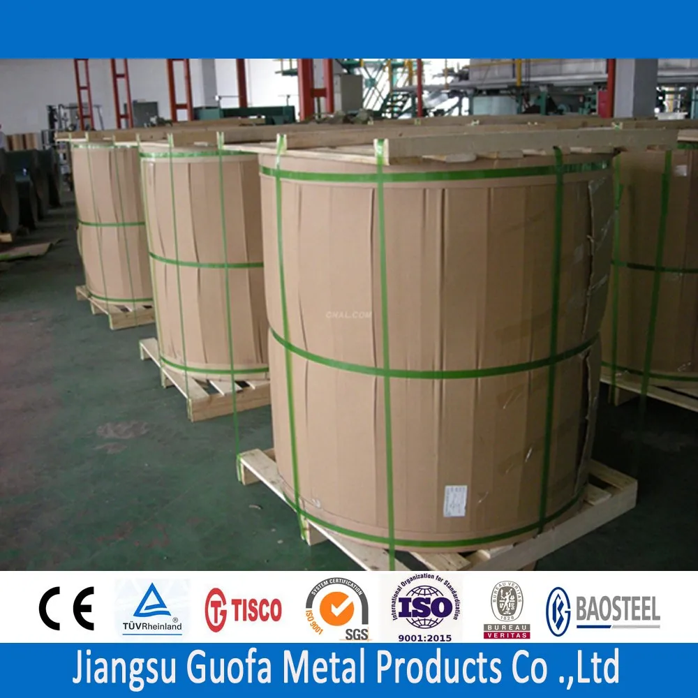 所有行业  矿产冶金  铝 铝卷 包装细节   线圈放在铁或木托盘上,用