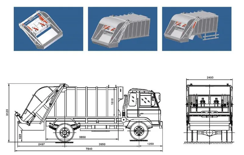 Dongfeng 10 Tons Garbage Truck Weight,Garbage Truck Dimensions,Garbage