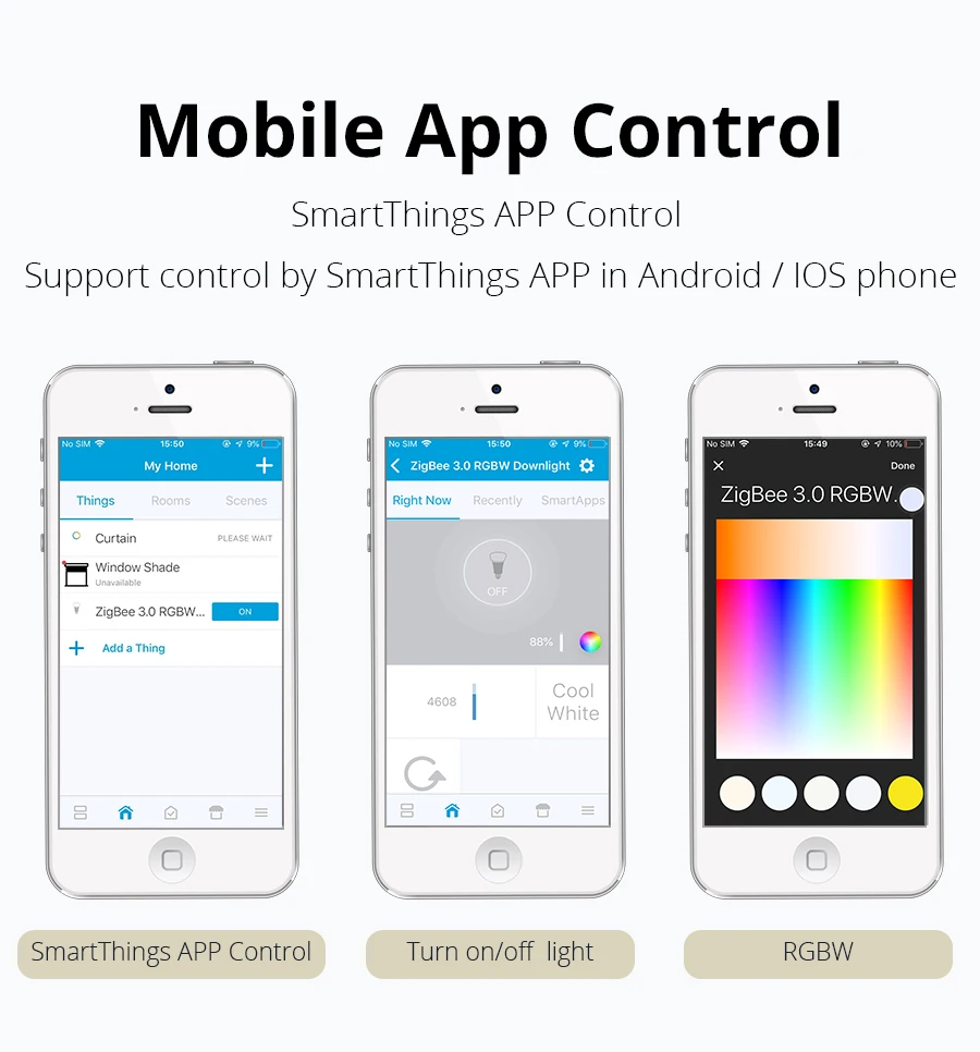 Zemismart Home Assistant Smartthings App Echo Plus Voice Control Rgbw