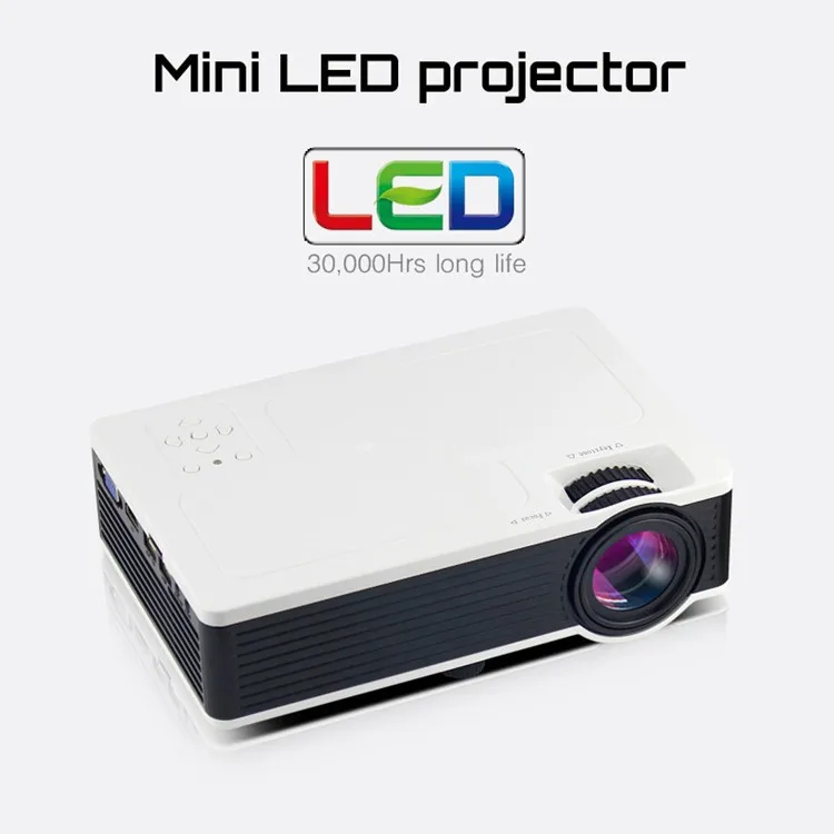 Portable led projector 1000 lumens mini hd 1080p projector for Kids home tv game