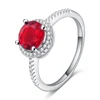 LZESHINE Custom exquisite fashion round shape style pave setting ruby wedding ring for women