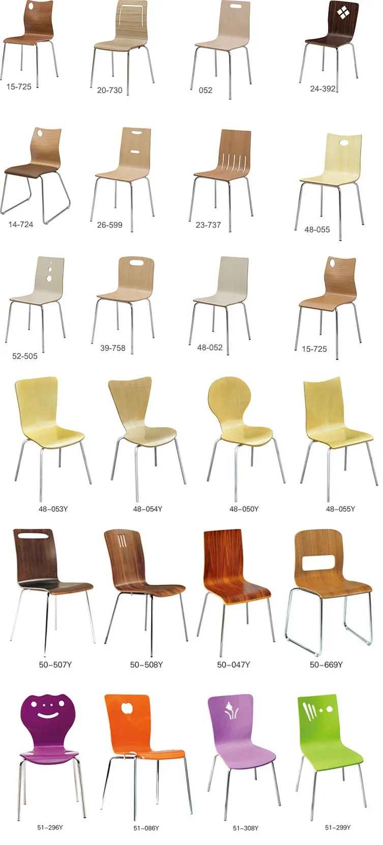 K/d Stackable Bent Plywood Parts Laminated Chair For Dining Room Seat
