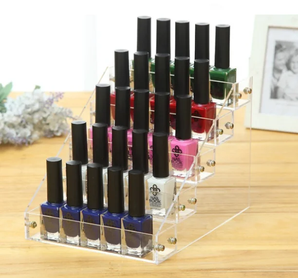 Clear Acrylic Nail Polish Display Stand Plastic Nail Polish Rack - Buy ...