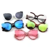 2018 New Cat Eye UV400 Cateye Women Fashion Round Eyewear Cheap Shades Mirror Sun Glasses Sunglasses
