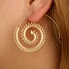 YWMT 2019 9.20 Promotion 14 k Gold Exaggeration Round Vortex Gear Shape Stud Earrings For Women