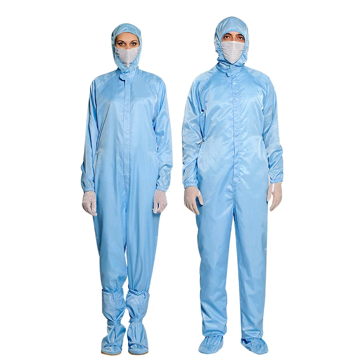 Blue High Density Cleanroom Bunny Suit Price For Cleanroom