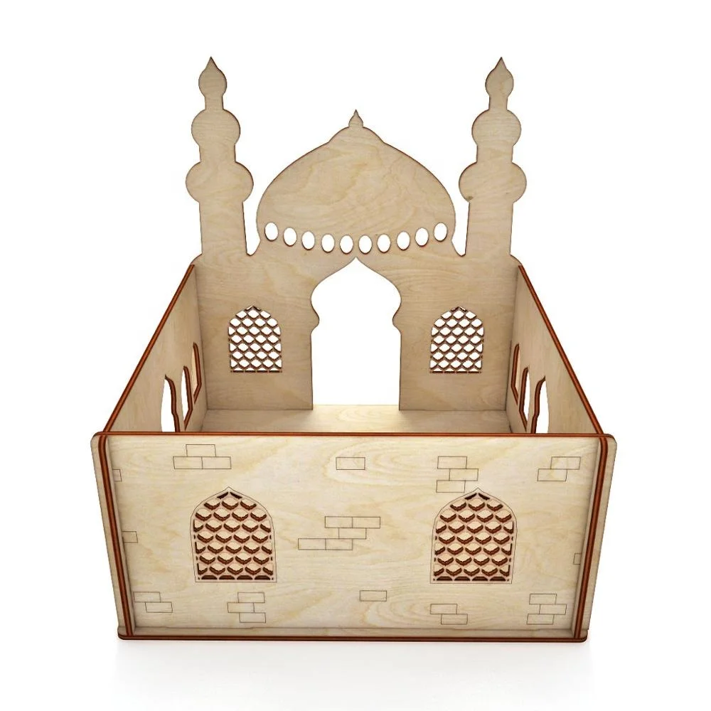 Uitgelezene Muslim Children Wooden Laser Cut Mosque Eid Mubarak Decoration KH-42