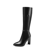 Hot sale top quality women chunky heel thigh high boots ladies high heel full zipper boots