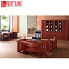 Custom luxury wooden executive desk with side return design