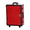 Professional beauty fashion aluminum makeup case with stand legs, lights decorative beauty box with mirror