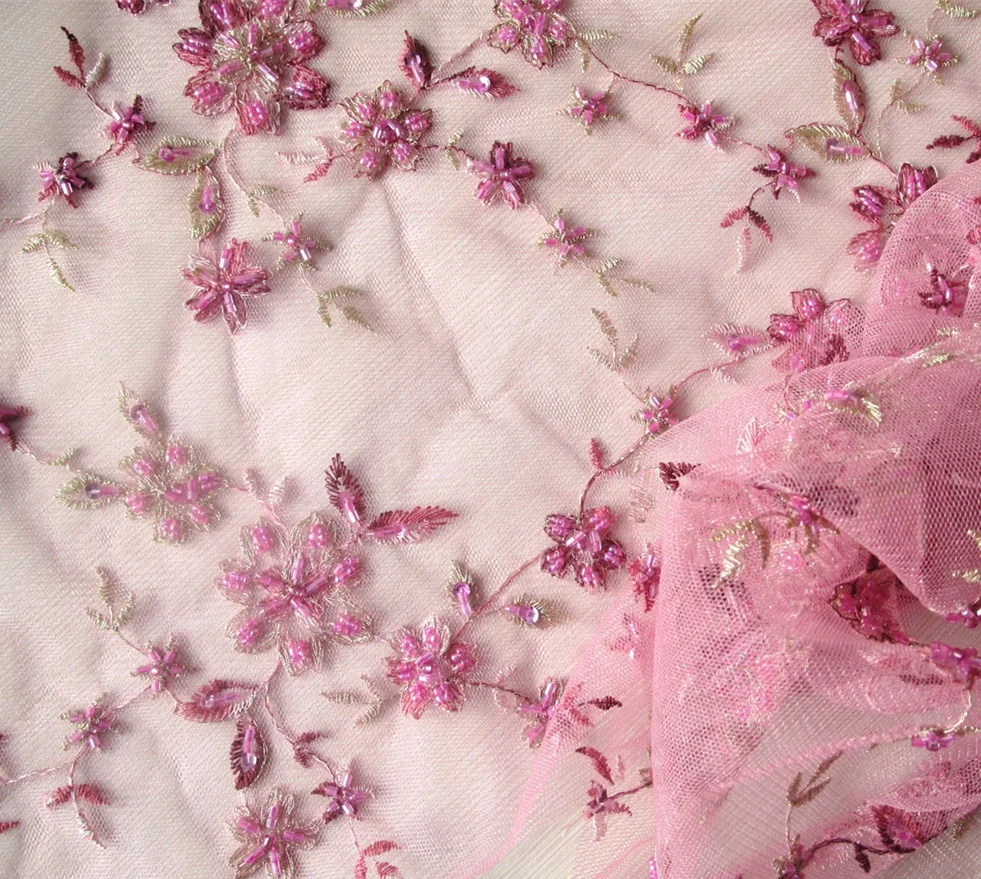 light pink lace fabric