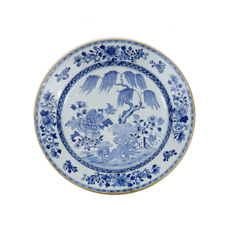 Vajilla de cerámica de Color azul oscuro, vajilla acristalada Retro  europea, plato de porcelana de cerámica, pla…