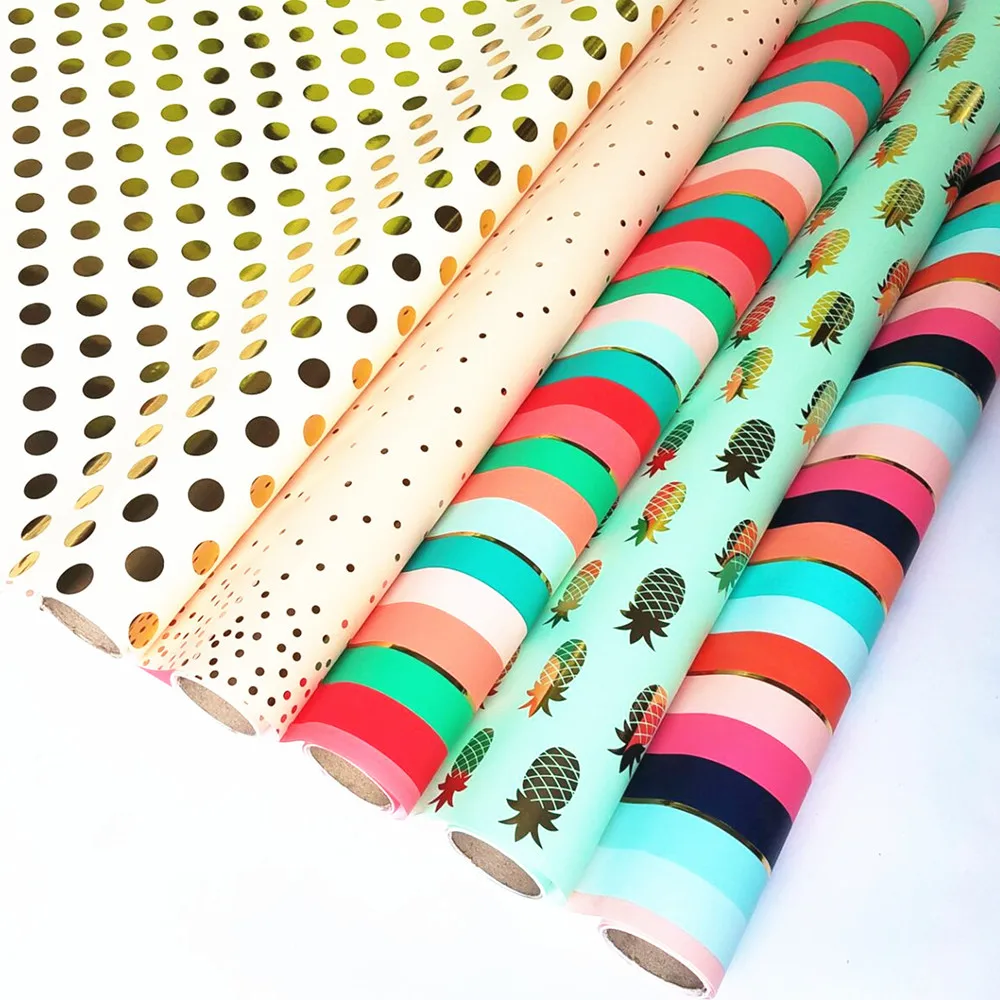 Gift Wrapping Paper Roll Custom Custom Printed Metallic Gift Wrap Paper