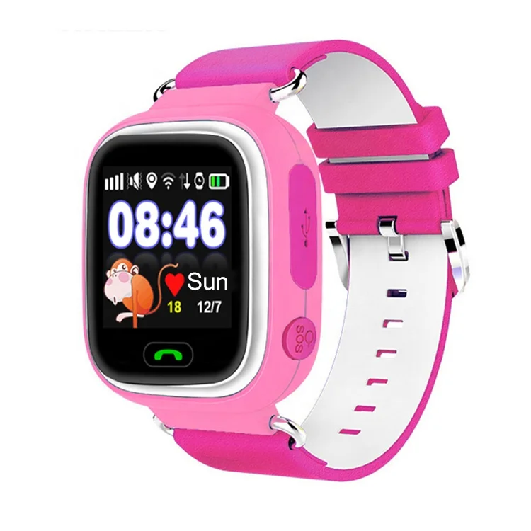 Best selling android IOS camera smartwatch q90 kids smart gps watch for children