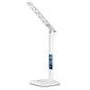 Amazon Top Seller Foldable Light Led Desk Lamp LCD Digital Calendar Clock With USB Port 3 colors modes 5 brightness levels