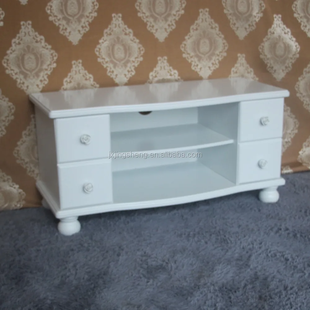 Gothic Cabinet Living Room Furniture White 2 Layers Mdf Tv